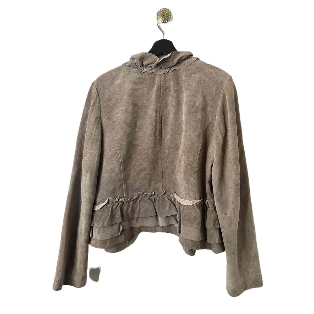 INC International Concepts Tan Ruffled Jacket - Picture 12 of 12